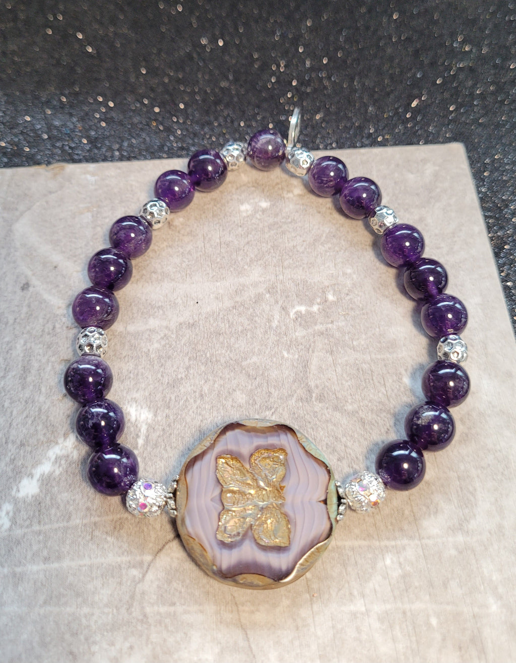 Butterfly Amethyst Bracelet
